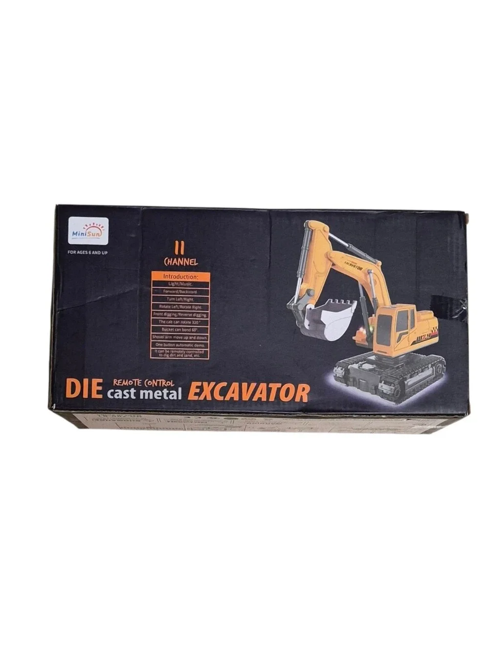 Yellow Remote Control Excavator Toy